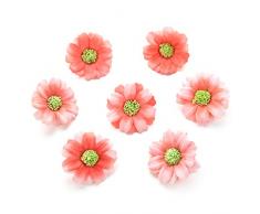 Künstliche Blumenköpfe in Großhandel zum Basteln, künstliche Sonnenblumen, Gänseblümchen, Seide, Handarbeit, Blumenköpfe, Hochzeit, Dekoration, DIY Kranz, Geschenkbox, Scrapbooking, Kunstblume 100 Stück, 4 cm wassermelone