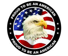 OTA Aufkleber Stolz zu sein an American Eagle USA (schwarz), wasserdicht, leistungsstarkes Symbol für Auto, Fenster, LKW, Motorrad, Chopper, Van, SUV, Scrapbook, Handygehäuse, Laptop, Tür, Helm, Gepäck