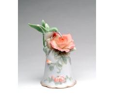 Cosmos Gifts 96149 Kolibri mit rosa Glocke aus Porzellan, 10,2 cm hoch