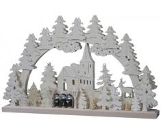 SchwibboLa 3-59 Erzgebirgischer Doppelt Beleuchteter Schwibbogen mit Zertifizierung 3-59, 50 x 30 cm