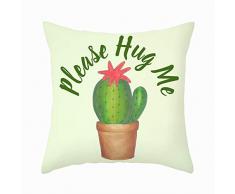 Fukeen Kissenbezüge für Tropische Sukkulenten Kaktus, Natur-Serie für Heimdekorationen, Überwurf, superweich, Standard-Kissenbezug, 45,7 x 45,7 cm 18x18 Green Please Hug Me