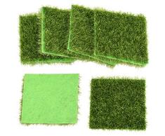 Zoternen Kunstrasen, 10 Stück, 7 cm, Kunststoff, Handwerk Mikro-Landschaft, Ornamente künstlicher Rasen für Garten und Haus