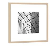 COGNOSCO - Fotografie im Holzrahmen: Bosch-Areal Stuttgart - Fotodruck - Format 27 x 27 cm - Rahmenfarbe beige - Hochwertiges Wandbild, Geschenkidee oder Souvenir aus aus Baden-Württemberg