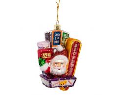 Kurt Adler Christbaumschmuck mit Weihnachtsmann auf dem Broadway, Glas, Mehrfarbig, 12,7 cm