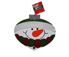 Greenbriar Candy-Themed Glitzernden Weihnachten Holz Ornament Tür Kleiderbügel (Schneemann)