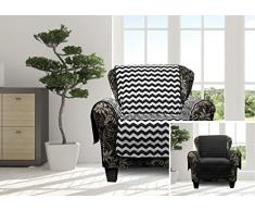 Quick Fit Fifi Home Bezug für Stuhlhusse, wendbar, wasserdicht, Mikrofaser, Schwarz, Chair Cover