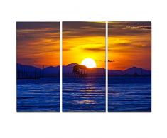 designart Altem Holz Pavillon in Sea Seascape Foto Metall Wand Kunst – MT8398, 36x28