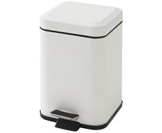 Treteimer eckig 3 Liter weiß für Bad Küche gettacarte Art.151057