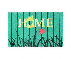 Rugsmith Bird House Home Coir Doormat Fußmatte, Kokosfaser, Ice Green, 18 x 30