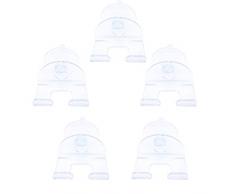 AOCOKCO Saugnapf Halterung für Rasierer, Dick Saugnapf Haken Transparent Wiederverwendbar Haken Super Heavy Duty Rasierer-Halter, Set von 5