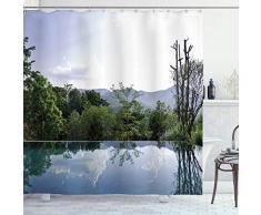 ambesonne Collection Stoff Badezimmer Duschvorhang Set mit Haken, Textil, Multi 11, 69W x 75L