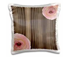 3dRose PC 181828 _ 1 Holz Bild Herz mit Sonnenblume und Daisy Kissen Fall, 40,6 x 40,6 cm