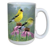 Tree Free ohne 79027 Chardonneret 15 ml und Coneflowers Tasse aus Keramik mit Griff, Standardgröße