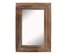 Barnyard Designs Dekorativer Wandspiegel, rustikal, geflammter Holzrahmen, vertikal, zum Aufhängen, 81 x 61 cm