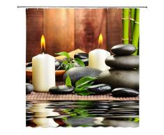 lileihao Duschvorhang Polyester-175,3 x 177,8 cm-Wasserdicht Schimmelresistent Home Badezimmer Dekoration Supplies Zubehör Blackout Gardinen aufhängen inklusive Haken Modern 69 Inch x 70 Inch Multi 1915