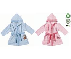 Egeria 501018 Teddy Bear Kapuzenmantel Baby Bademantel, Bio Baumwolle, 32 x 24 x 10 cm, Sky