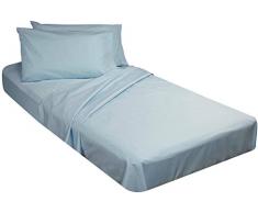 Gilbins Spannbettlaken für Babybett, 30 x 75 cm 4 Piece Fitted Flat 2 Pillowcases blau