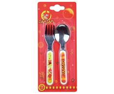 FUN HOUSE 5827 SAMSAM 005827 Kinderbesteck Set bestehend aus Löffel und Gabel