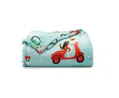 The Big One Übergroßer Plüsch-Überwurf, 152 x 183 cm, superweich und gemütlich, Micro-Fleece-Decke für Couch oder Schlafzimmer Weihnachtsfahrräder