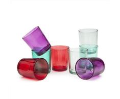 Chive Premium Set von 24 Gemischt Farbe Votivkerze Halter Ideal für Hochzeiten, Partys, Besondere Anlässe, Großhandel Bulk Pack
