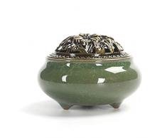 ESH7 Räucherstäbchenhalter aus Keramik mit Räucherstäbchenhalter für Turm, Räucherstäbchen, tragbar, Porzellan, Buddhismus g