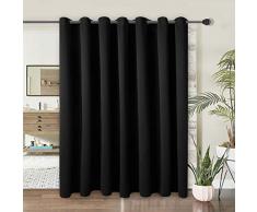 WONTEX Wondertex Raumteiler Verdunkelungsvorhänge für Schlafzimmer und Wohnzimmer, 1 Paneel 8.3ft Wide x 8ft Tall schwarz
