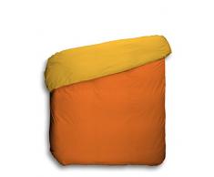 Play Basic Collection Wendebettwäsche, Orange/Kaki 240 x 220 cm orange Khaki