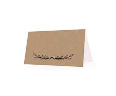 25 Rustikale Kraft-Tischkarte für Hochzeit, Erntedankfest, Weihnachten, Urlaub, Ostern, Gastronomie, Buffet, Lebensmittelschild, Namensschild, Escortkarte, Klappsitz, Zuordnung, Etikett für Bankett, Party, Basteln