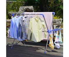 Hans&Alice Wäscheständer mit Haken, Clips und Schuhtrockner für drinnen und draußen
