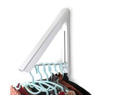 Sweshine Faltbar Kleiderbügel Wand montiert Indoor Outdoor Aluminium Trocknen Rack Halter einziehbar Kleiderbügel Kleidung Rack Kompakt Slim Design Platz Savers, für Schlafzimmer, Bad, Balkon