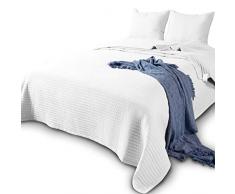 DOMDEC Tagesdecke, Überdecke, Mini-Set, Daunendecke, kuschelig weich, übergroß, vorgewaschen, 3-teilig, einfarbig Full/Queen Set elfenbeinfarben