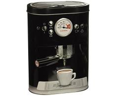 Abbott Collection 25-Cafe/SM BLK Kleine ovale Kaffeedose, Schwarz