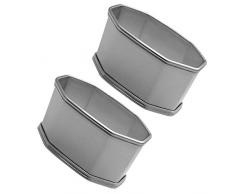 Serviettenringe Hamburg 5,5x3,3 cm 2er Set für Stoffservietten Silber Plated versilbert