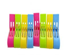 honbay 8 PCS Strandtuch Clips in leuchtenden Farben, für Strand Stuhl oder Pool Liegen – Wäsche Clips und Badetuch Clips für Home – Jumbo Größe Keep Your Handtuch von Blowing Away