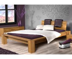 Massivholzbett Bett Jena Eiche high mit Bettkastenoption