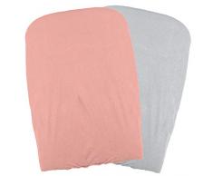 Domiva Set mit 2 Bezügen für Wickelunterlage, Pfirsich/Perle, Orange, 2 Stück