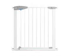 Lindam Sure Shut Porte Türschutzgitter mit Druckbefestigung ohne zu Bohren-Weiss-Verstellbreite 76cm bis 82cm, maximum 117cm mit Verlängerung