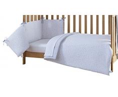 Clair de Lune Bettlaken, für Kinderbett Set (grau, Sterne und Streifen, 2-teilig)