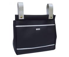 Baby Star M10 – 2466 – Brotkasten für Bürostuhl Universal Handtasche, Schwarz und Silber