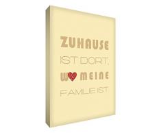 Little Helper HMEFAM128-20G Feel Good Art Wandschmuck Leinwand, 30 x 20 cm, cremeweiß