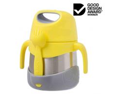 b.box Lunchbox mit abnehmbarem Griff und integrierter Gabel Lemon Sherbet, 1 Stück