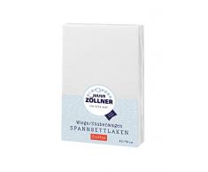 Julius Zöllner 8310013100 - Spannbetttuch Frottee für die Wiege, Größe: 90 x 40 cm, Farbe: weiß