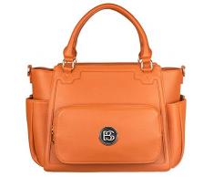 Wickeltasche aus Leder mit Wickelunterlage und herausnehmbarem, leicht zu reinigendem Futter, Braun (caramel), Large