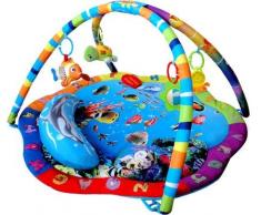 Bebe Style Baby Spielteppich mit Bogen – Krabbeldecke & Kuschelteppich mit Spielbogen im Ozean Design