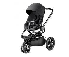 Quinny Moodd Kinderwagen, mit automatischer Aufklappfunktion, Ruheposition in beide Fahrtrichtungen, modernes Design, ab der Geburt bis ca. 3,5 Jahre, black devotion