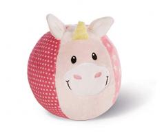 NICI 43656 Plüschball Einhorn Stupsi mit Glocke, 13 x 10.5 x 11.5 cm, rosa