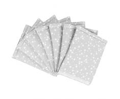 babybay Nestchen Ultrafresh Piqué passend für Modell Maxi, Boxspring, Comfort, Mini und Midi, perlgrau Sterne weiß