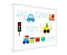 Feel Good Art zoomilly1216 – 04it Bild auf Leinwand Wand in Frühstücksflocken und Entnehmen 40 x 30 x 4 cm Bianco