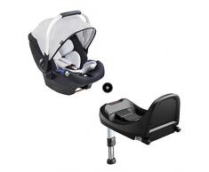 Hauck iPro Baby Set i-Size Babyschale mit Isofix Basis ab Geburt bis 13 kg, Gruppe 0 Baby Autositz mit zwei-teiliger Neugeborenen-Einlage, mitwachsend, leicht, schwarz grau