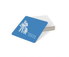 Feel Good Art Keramik Tasse in Modernes typographisches und illustrativen Design (Sky Blau)